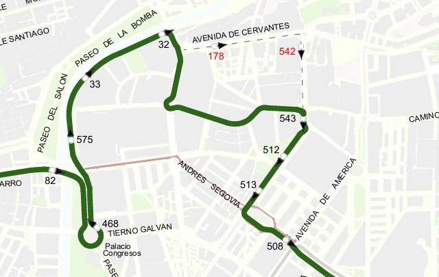 Desvío línea 121. Clic para ver plano completo